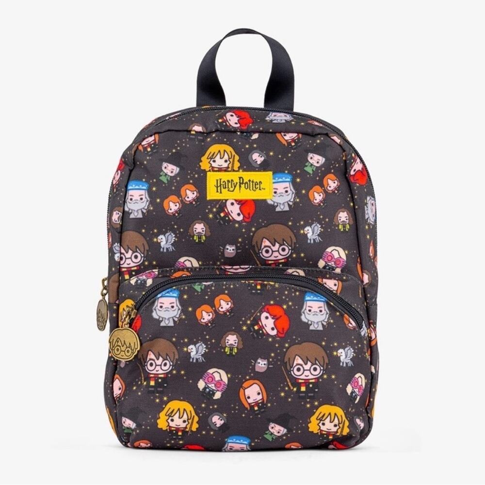 JuJuBe Harry Potter Mini Backpack Hogwarts Chibi Character Print Black Bag